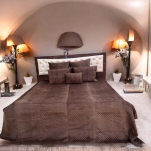 Solid Quilted Bedcover Colour Coffee