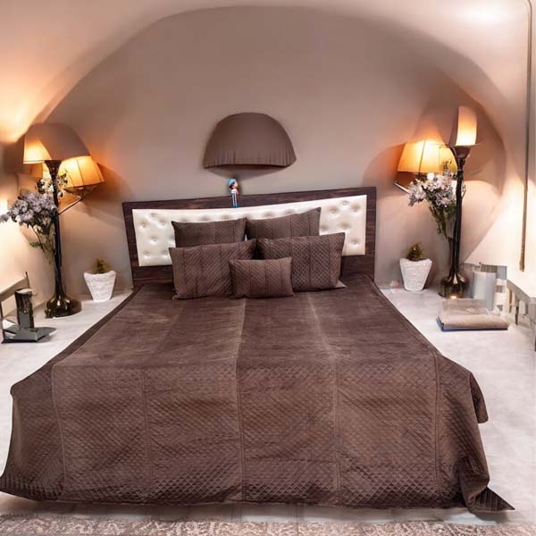Solid Quilted Bedcover Colour Coffee