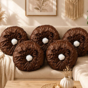 Satin Round Cushion Cover
