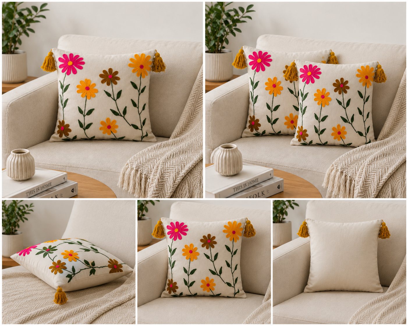 Embroidery Cushion Cover