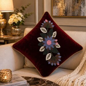 Handmade Beaded & Zardosi Cushion Cover5
