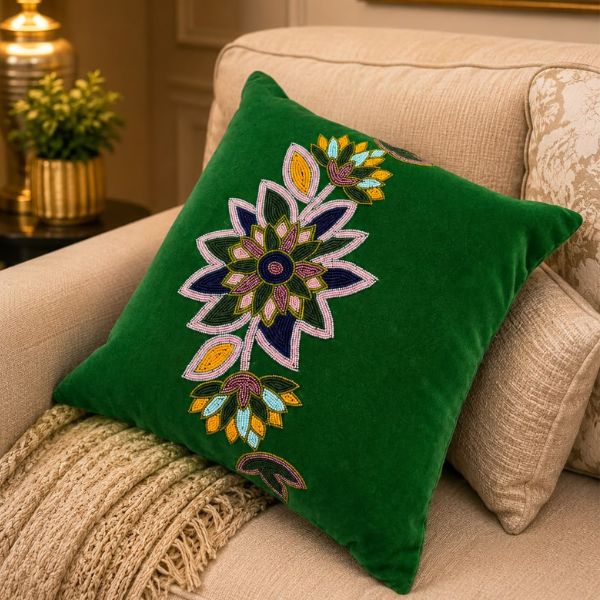 Handmade Beaded & Zardosi Cushion Cover13