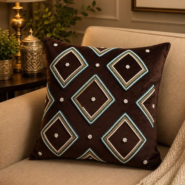 Handmade Beaded & Zardosi Cushion Cover20