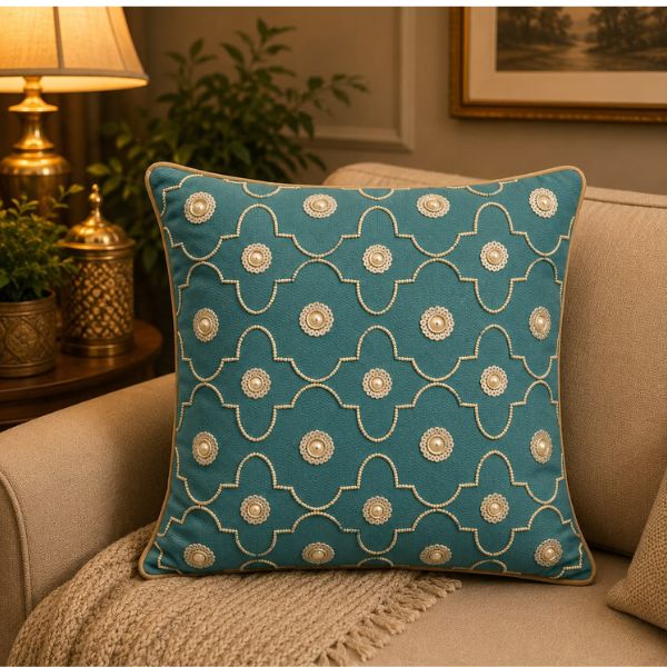 Handmade Beaded & Zardosi Cushion Cover18