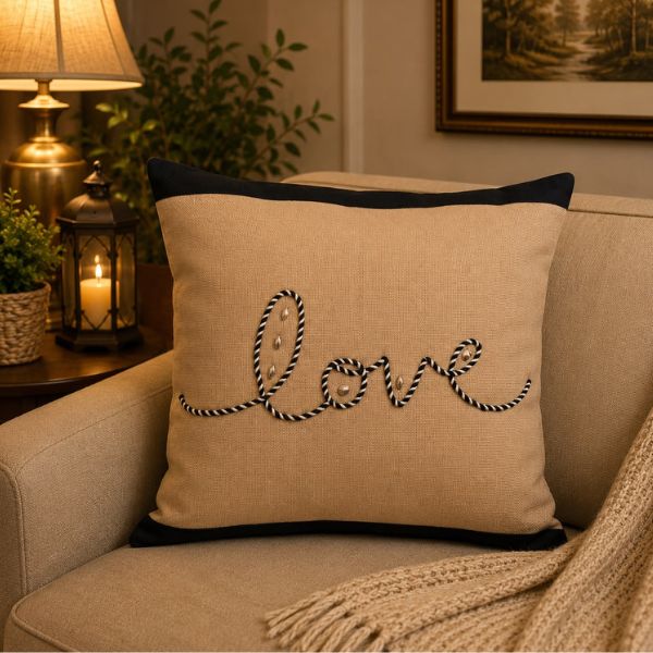 Handmade Beaded & Zardosi Cushion Cover17