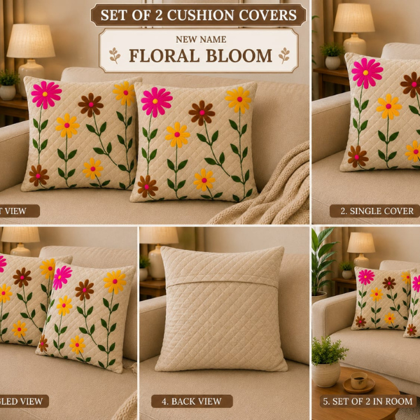 Quilting embroidery cushion cover-