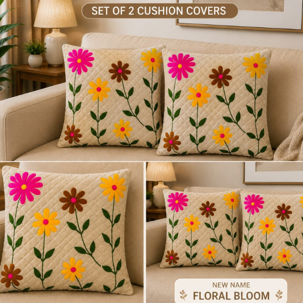 Quilting embroidery cushion cover-1